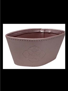 Kendra Scott Pink Leather Coffee Sleeve Koozie Embossed Logo Cup Holder